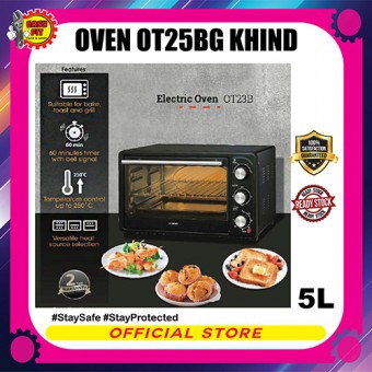 KHIND ELECTRIC OVEN OT25BG (25L) - Khind Electric Oven With 6 Stage SwitCh For Heating & Function